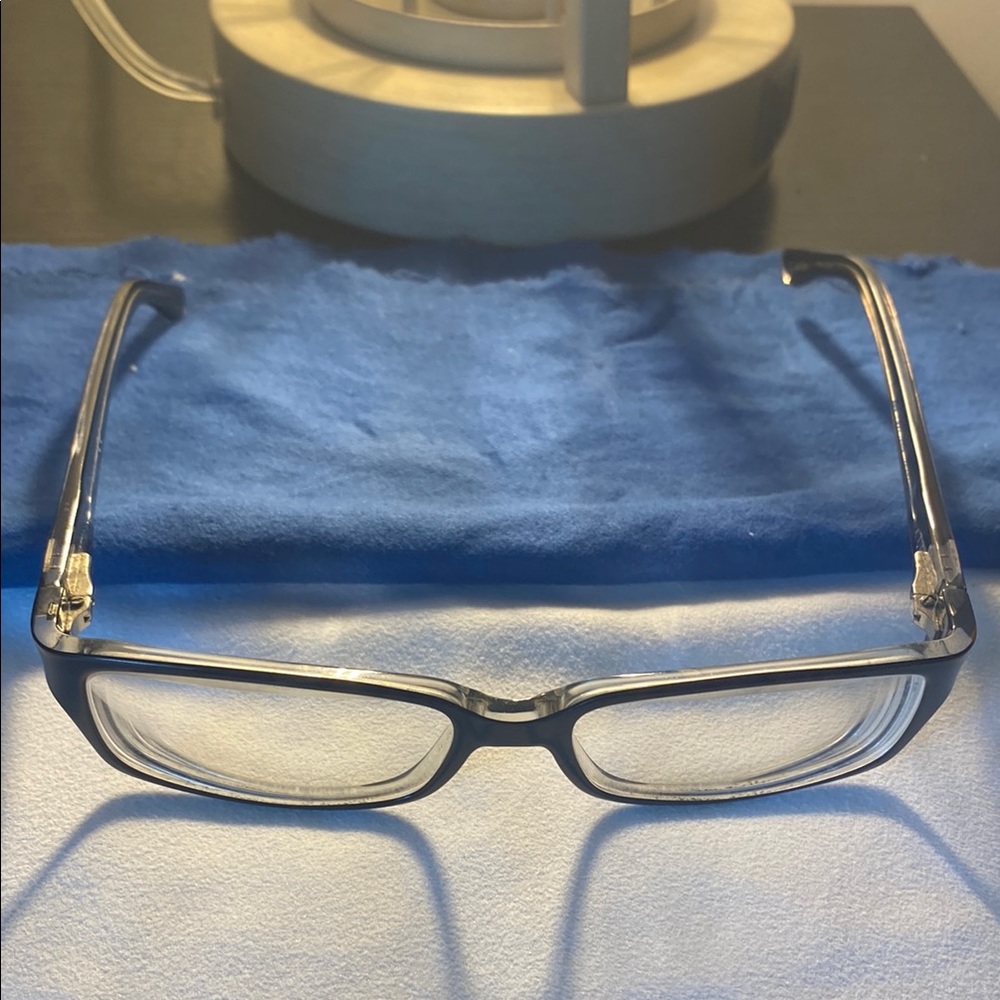 Black Ray Ban Rectangular Eyeglasses + Case - image 7